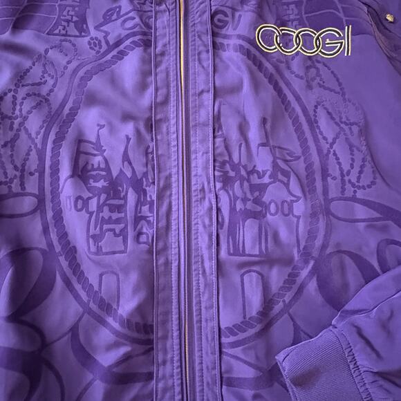 COOGI Purple Embroidered Track Jacket XXXL Rare Castle Crest Australia - Picture 4 of 10